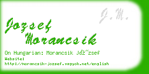 jozsef morancsik business card